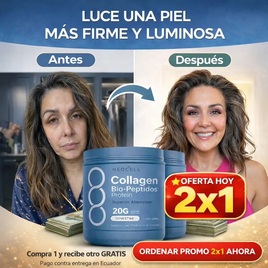 Colágeno Bio-Péptidos — HOY 2x1 Luce una piel luminosa pagando solo uno